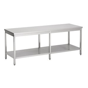 Table Inox avec Etagère - L 2700 x P 700 mm - CombiSteel