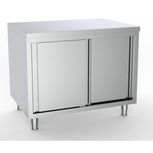 Meuble Inox Bas à 2 Portes - L 1200 x P 700 mm - CombiSteel