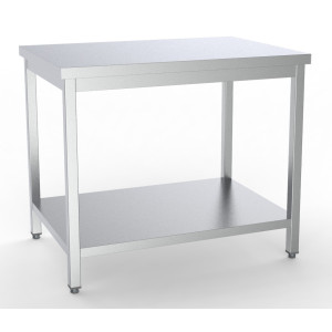 Miza iz nerjavečega jekla s polico - L 1600 x Š 700 mm - CombiSteel