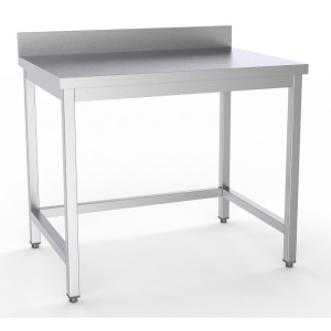 Miza iz nerjavečega jekla z naslonom - L 800 x P 700 mm - CombiSteel