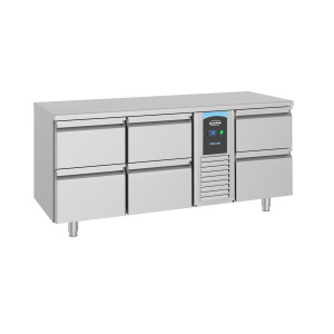 Pozitivna hladilna miza GN 1/1 s 6 predali - 474 L - CombiSteel