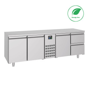 Pozitivna hladilna miza GN 1/1 s 3 vrati in 2 predaloma - 632 L - CombiSteel