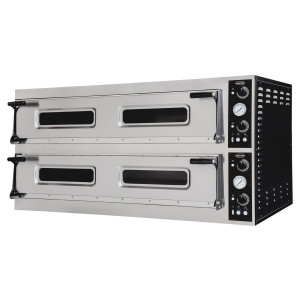 Four à Pizza à 2 Chambres - 2 x 6 Pizzas - 400 V - CombiSteel