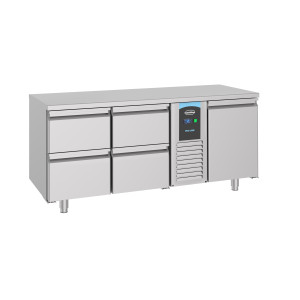Pozitivna hladilna miza GN 1/1 z 1 vrati in 4 predali - 474 L - CombiSteel