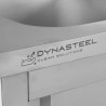 Mešalna miza 1 korito z zadnjo ploščo - 1200 x 600 mm - korito na levi - Dynasteel