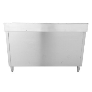 Mešalna miza z dvema koritoma in hrbtnim delom - 1400 x 600 mm - Levo korito - Dynasteel