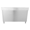 Mešalna miza z dvema koritoma in hrbtnim delom - 1400 x 600 mm - Levo korito - Dynasteel