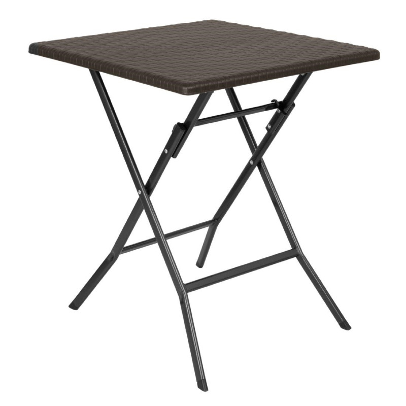 Table Pliante Carrée Marron - 62 x 62 cm - Bolero Table Pliante Carrée Marron - 62 x 62 cm - Bolero