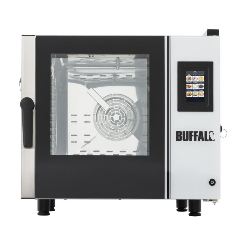 Four Mixte Compact à Ecran Tactile 6 x GN 1/1 avec Kit d'Installation - Buffalo Four Mixte Compact à Ecran Tactile 6 x GN 1/1 avec Kit d'Installation - Buffalo
