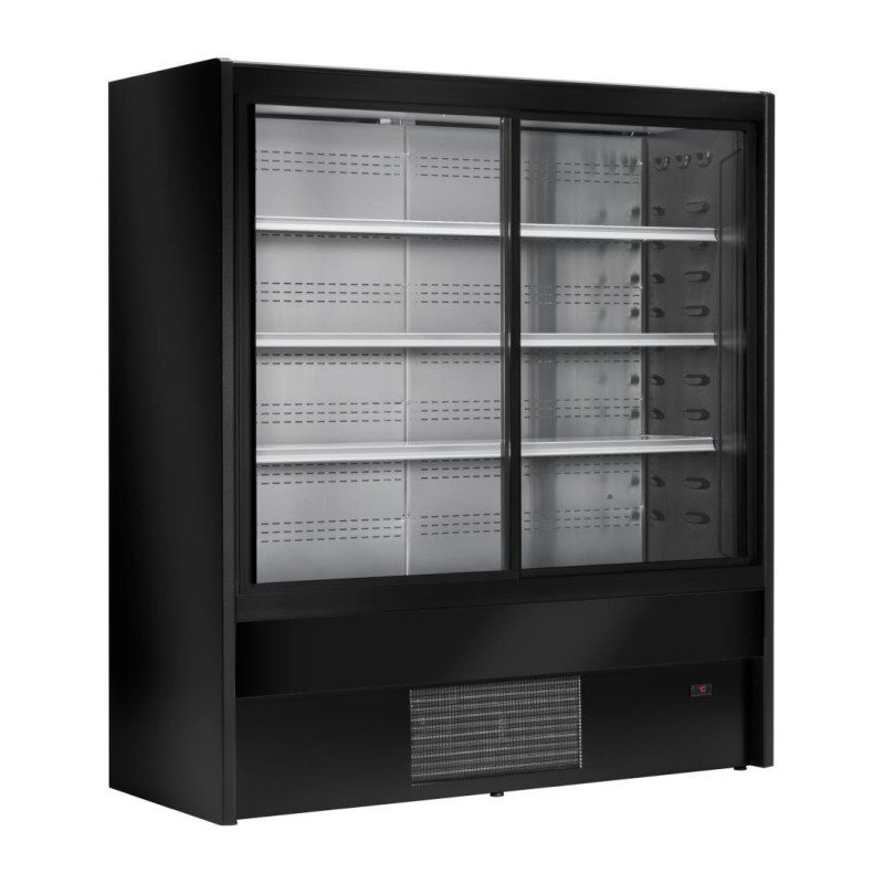 Vitrine Réfrigérée Libre-Service Noire Cervinho à Portes Coulissantes - 1200 mm - Zoin Vitrine Réfrigérée Libre-Service Noire Cervinho à Portes Coulissantes - 1200 mm - Zoin