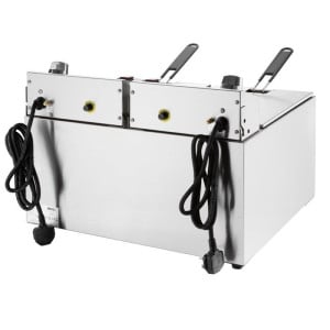Električni dvojni cvrtnik z merilnikom časa - 2 x 8 L - Buffalo
