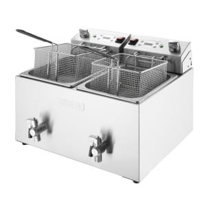 Električni dvojni cvrtnik z merilnikom časa - 2 x 8 L - Buffalo