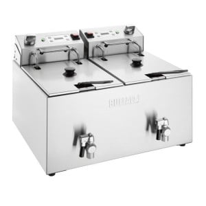 Električni dvojni cvrtnik z merilnikom časa - 2 x 8 L - Buffalo