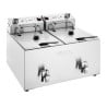 Električni dvojni cvrtnik z merilnikom časa - 2 x 8 L - Buffalo