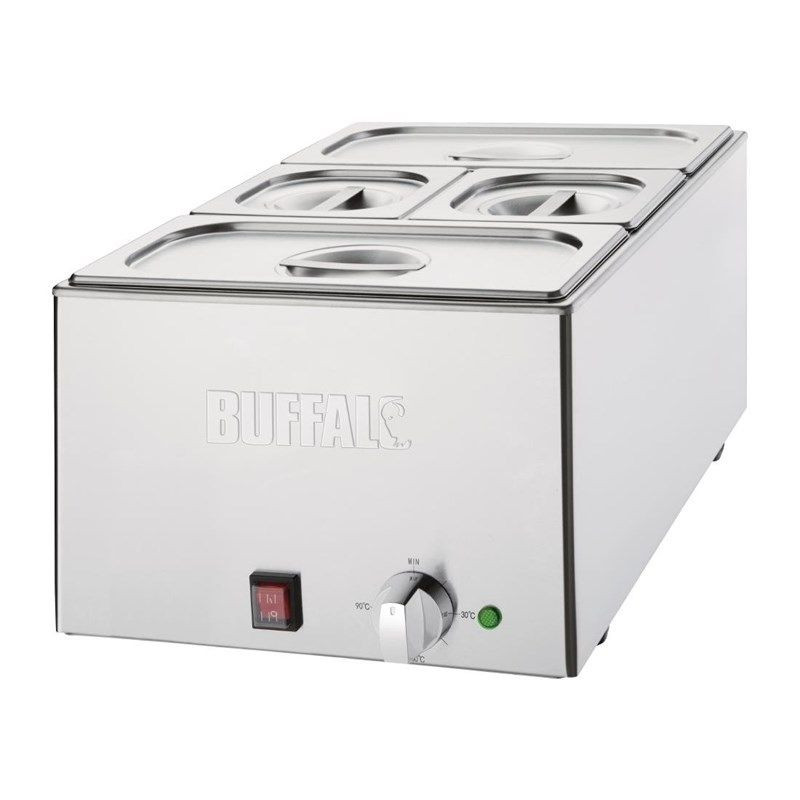 Bain-Marie z posodami - 2 x GN 1/3 in 2 x GN 1/6 - Buffalo Bain-Marie z posodami - 2 x GN 1/3 in 2 x GN 1/6 - Buffalo