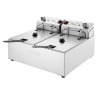 Električni dvojni cvrtnik z merilnikom časa - 2 x 5 L - Buffalo