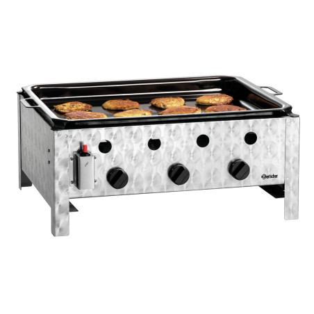 Grill za mizo - Kombiniran plinski gladki plošč - Bartscher