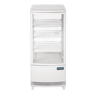 White Positive Refrigerated Display Case 2 Curved Doors 86 L - Polar