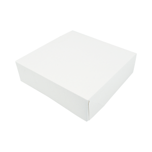Bela kartonska škatla za pecivo - 29 x 29 cm - Komplet 50 - FourniResto