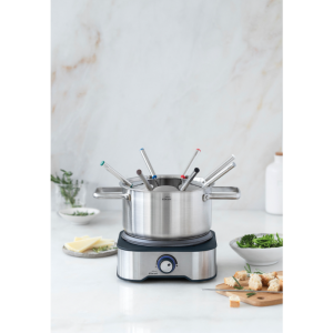 Electric Stainless Steel Fondue Set - Grey Plus - 1.2 L