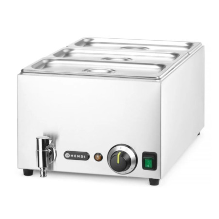 Bain-Marie z izpustnim ventilom - 3 GN 1/3 - HENDI