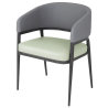 Meridian Armchairs in Gray / Pistachio - Set of 2
