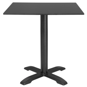 Kvadratna mat črna miza - 700 mm