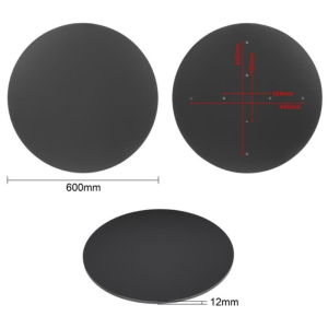Črna mat okrogla miza - 600 mm