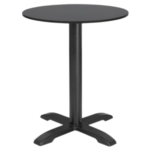 Črna mat okrogla miza - 600 mm