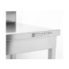 Miza Inox Dynasteel: Globina 700 mm, Dolžina 800 mm