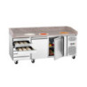 Refrigerated Pizza Cabinet with 2 Doors and 7 Drawers