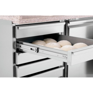 Meuble à Pizza Réfrigéré à 2 Portes et 7 Tiroirs