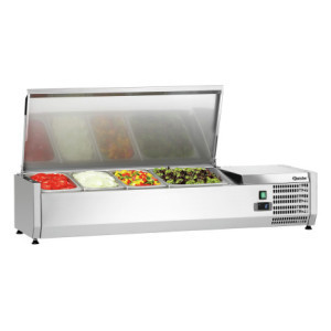 Saladette Hladilna za Postavitev Inox - 3 x GN 1/3 + 1 x GN 1/2