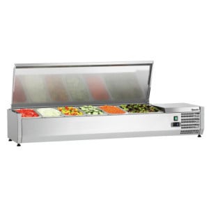 Refrigerated Saladette to Place Stainless Steel - 5 x GN 1/3 + 1 x GN 1/2