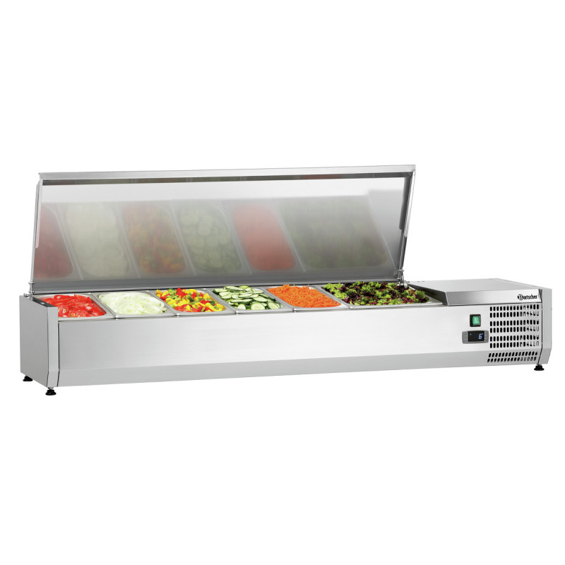 Saladette Hladilna za Postavitev Inox - 5 x GN 1/3 + 1 x GN 1/2