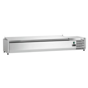 Saladette Hladilna za Postavitev Inox - 5 x GN 1/3 + 1 x GN 1/2