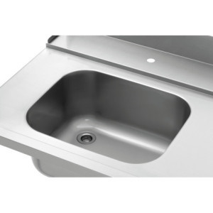 Miza za sortiranje z umivalnikom in eno luknjo - L 1495 x P 730 mm - Bartscher