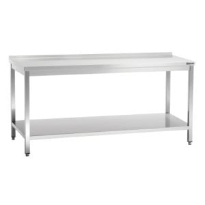 Stainless Steel Work Table with Lower Shelf - D 700 mm - L 1800 mm - Bartscher