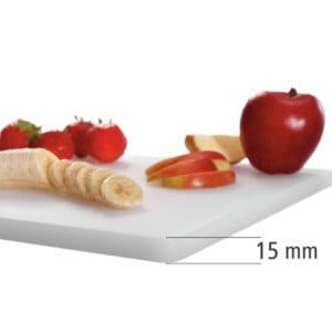 Deska za rezanje 400 x 300 mm - Bela - 15 mm debeline - Bartscher