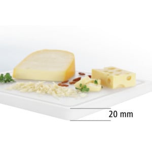 Deska za rezanje 325 x 265 mm - Bela - 20 mm debeline - Bartscher