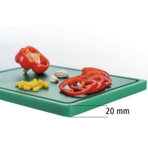 Deska za rezanje 325 x 265 mm - Zelena - 20 mm debeline - Bartscher