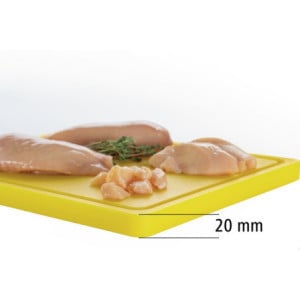 Deska za rezanje 325 x 265 mm - Rumena - 20 mm debeline - Bartscher