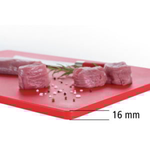 Deska za rezanje 600 x 400 mm - Rdeča - 16 mm debeline - Bartscher