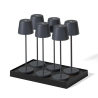 Kelly Rock LED Touch Table Lamp with Charging Tray - Set of 6 - Lumisky