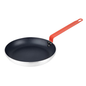 Aluminijasta ponev proti prijemanju Teflon Rdeč ročaj 280mm - Gastronoble