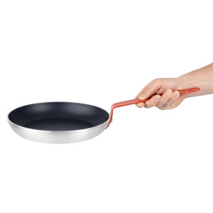 Aluminijasta ponev proti prijemanju Teflon Rdeč ročaj 280mm - Gastronoble