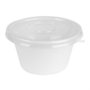 Rebrasti pokrovi PET Fiesta za recikliranje za sklede 400/500 ml - Paket 50 - Gastronoble