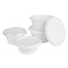 Rebrasti pokrovi PET Fiesta za recikliranje za sklede 400/500 ml - Paket 50 - Gastronoble