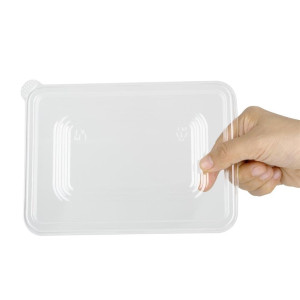 Couvercles PET Fiesta Recyclable pour Barquettes en Bagasse - Lot de 100 - Gastronoble