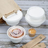 Compostable Bagasse Fiesta Lids for 750/900 ml Bowls - Pack of 50 - Gastronoble